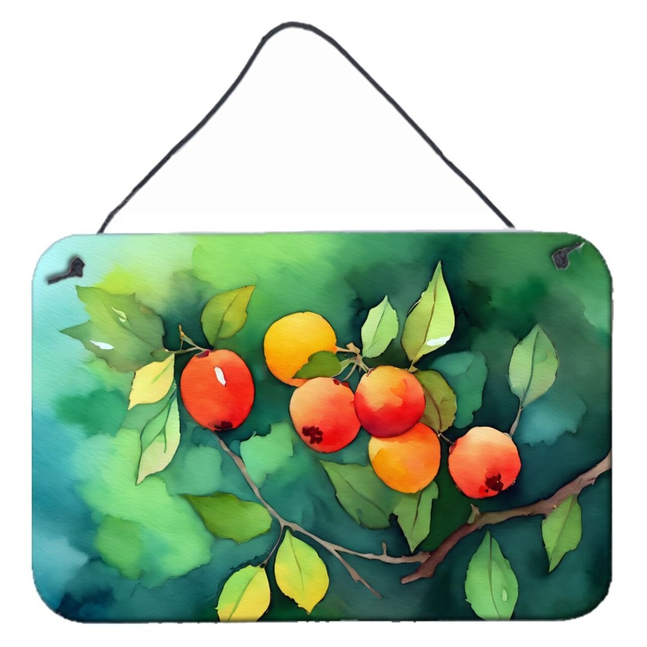 Edge Collections - 8" x 12" - Multicolor - Missouri Hawthorns Aluminum Metal Sign Wall or Door Hanging Print - 1 Piece